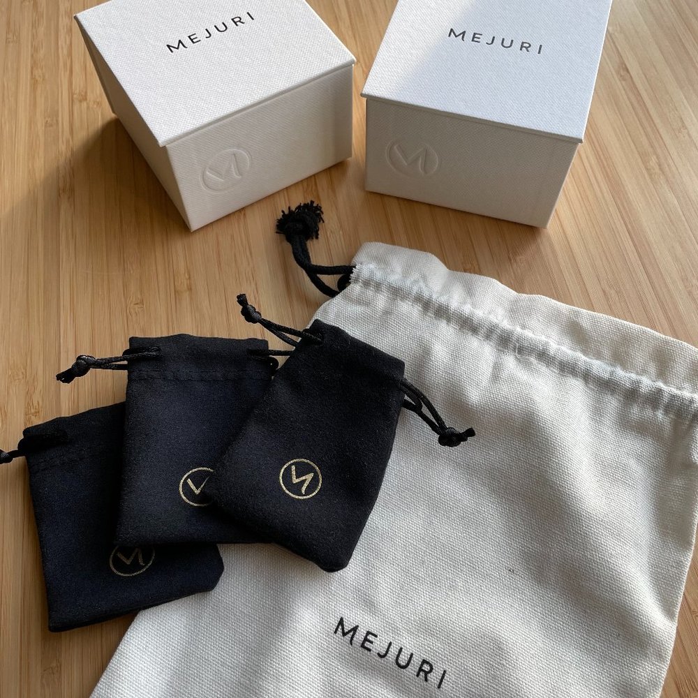 Mejuri Empty Jewelry Box and Dust Bags